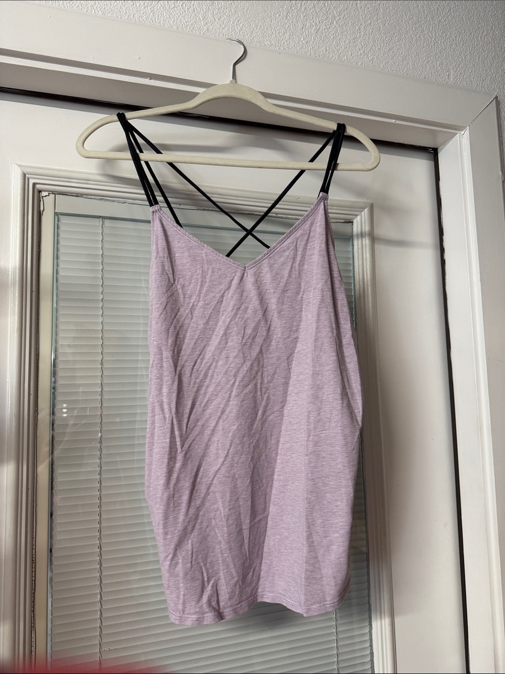 lululemon athletica Lavender Camisole with Black Strappy Back